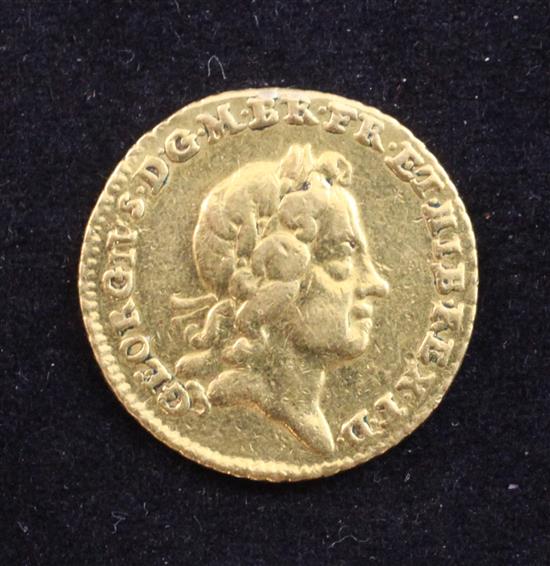 A George 1718 gold quarter guinea,